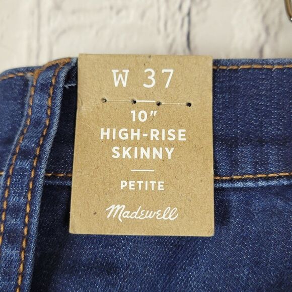 Madewell dark wash curvy 10" high rise tarren thermolite edition skinny jeans - Picture 8 of 12